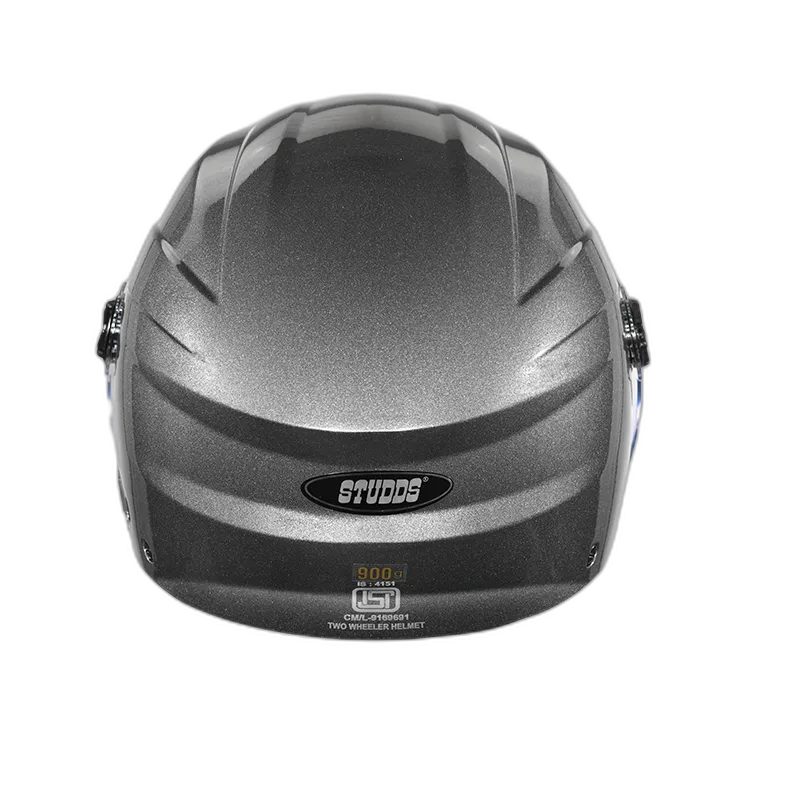 STUDDS Ray Super Gun Grey Half Face Helmet