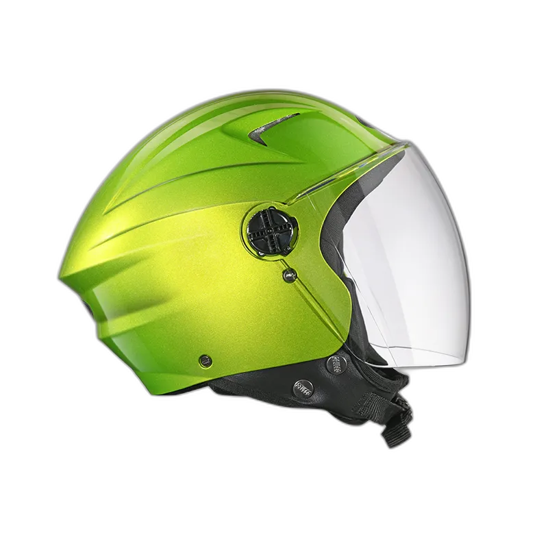 STUDDS Ray Super Parrot Green Half Face Helmet