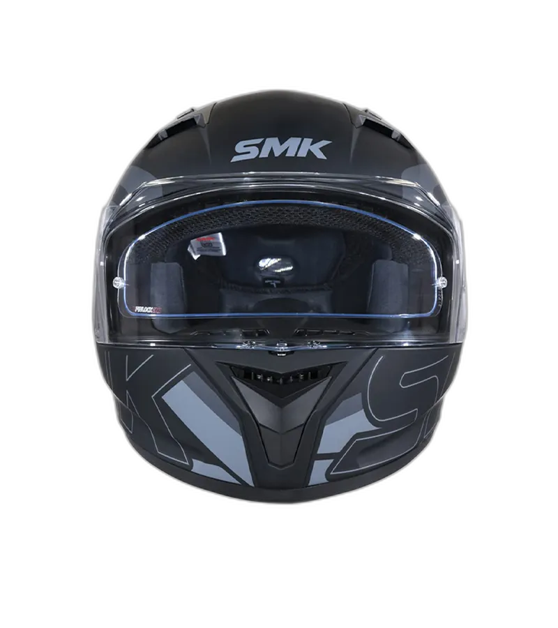 STUDDS Smk Stellar Sports Stage Ma262 Matt Black Grey Full Face Helmet