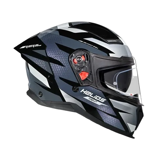Studds Helios D2 Black Chameleon Grey Pink Full Face Helmet
