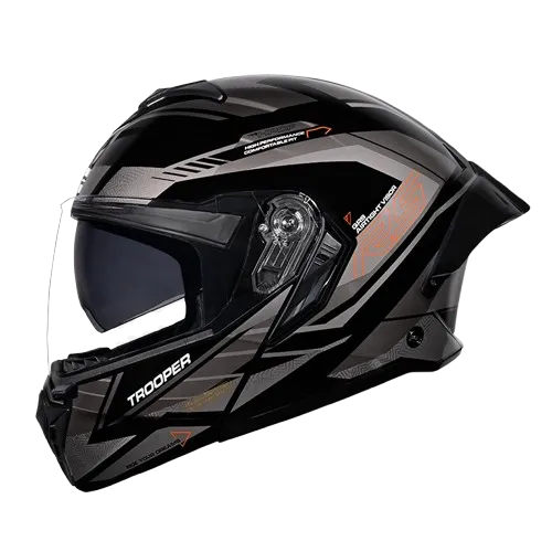 Studds Trooper Race D4 Black Orange N4 Full Face Helmet