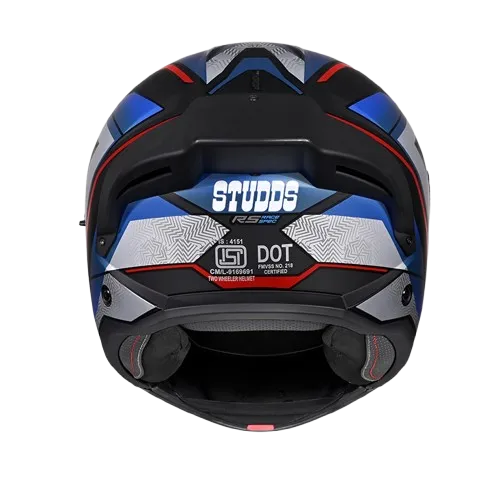 Studds Trooper Race D4 Matt Black Red N1 Flip up Helmet