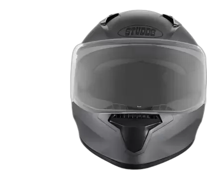 STUDDS Thunder With Gun Grey Smoky Full Face Helmet
