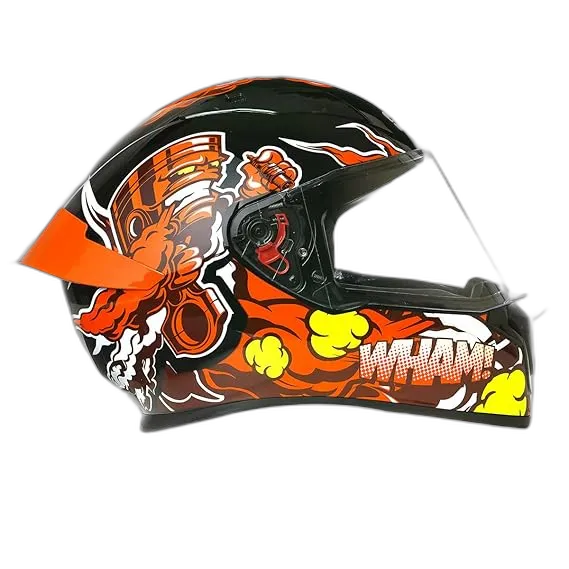 STUDDS Thunder D10 Black Orange N10 Full Face Helmet