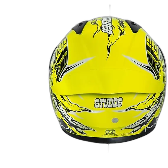 STUDDS Thunder D10 Spoiler Yellow N5 Full Face Helmet