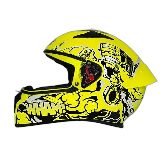 STUDDS Thunder D10 Spoiler Yellow N5 Full Face Helmet