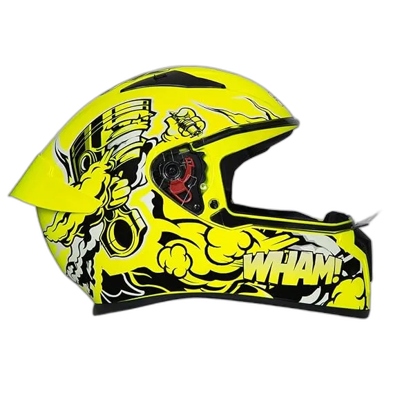 STUDDS Thunder D10 Spoiler Yellow N5 Full Face Helmet