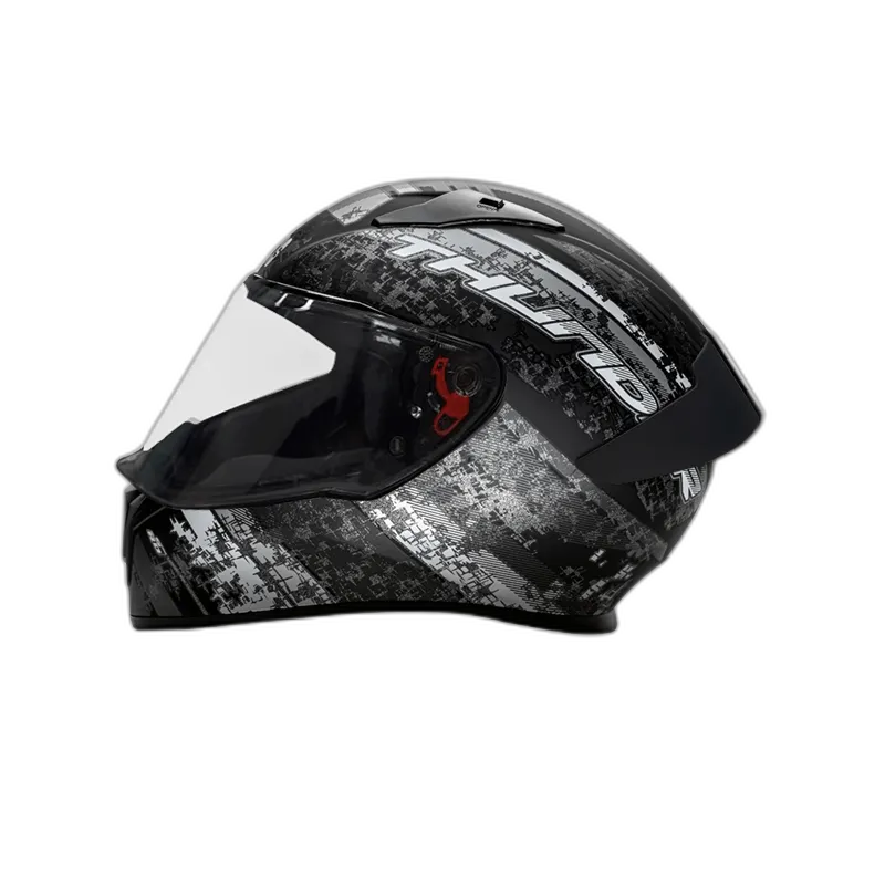 STUDDS Thunder D1 Matt Black N4 Grey Full Face Helmet