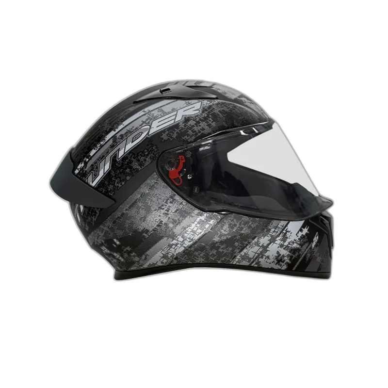 STUDDS Thunder D1 Matt Black N4 Grey Full Face Helmet