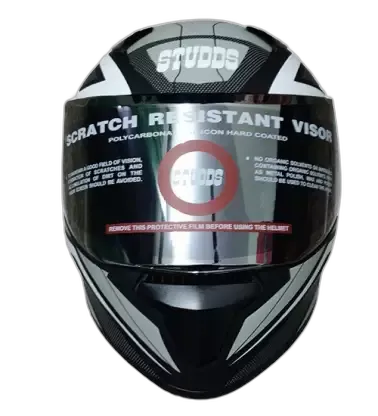 STUDDS Thunder D4 Black Grey N6 Bluetooth Full Face Helmet