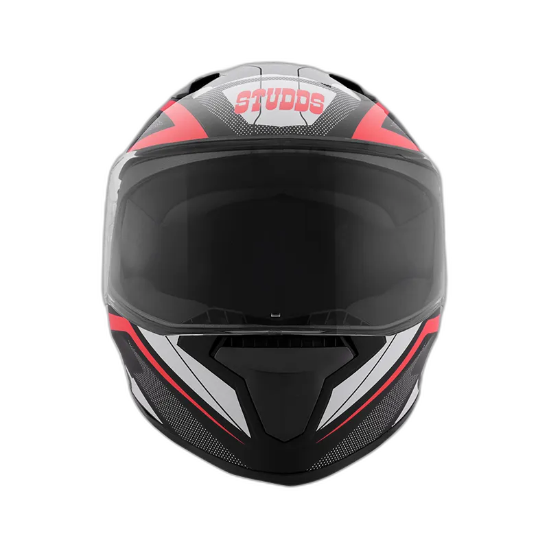 STUDDS Thunder D4 Gl Black N2 Red Full Face Helmet