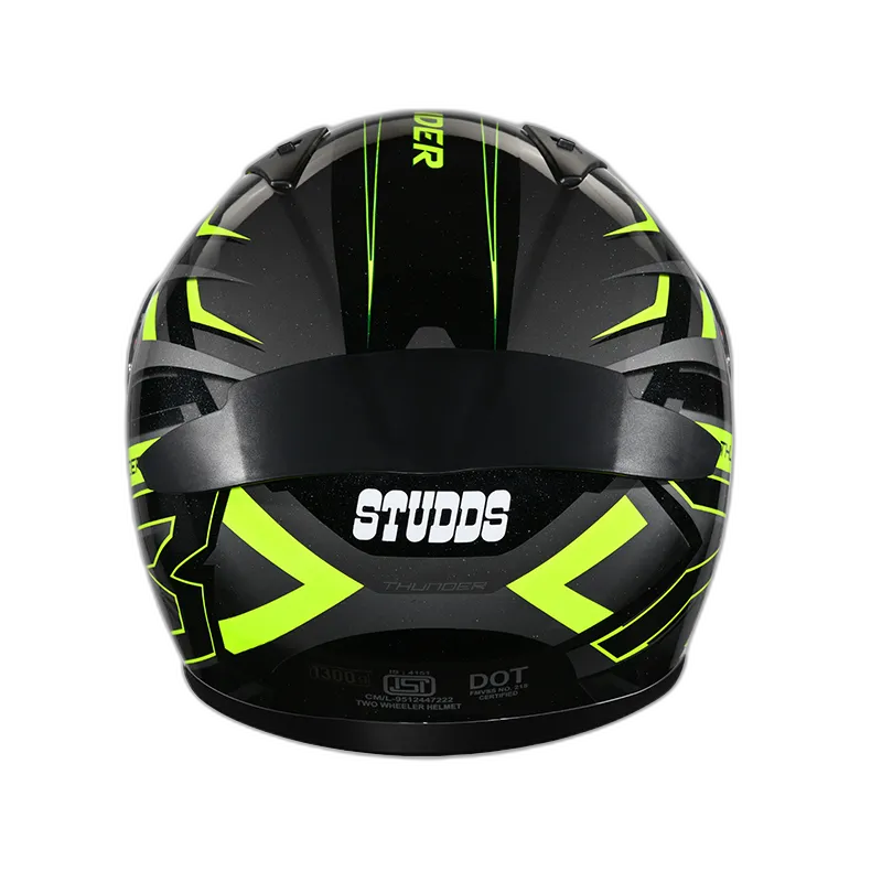 STUDDS Thunder D6 Black Grey N5 Full Face Helmet