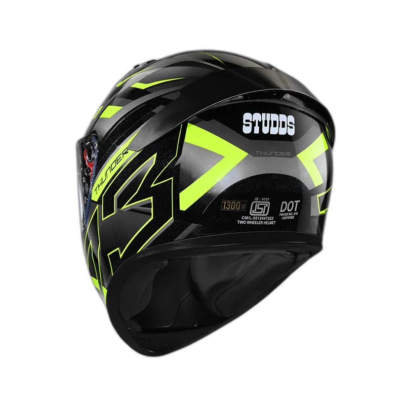 STUDDS Thunder D6 Black Grey N5 Full Face Helmet