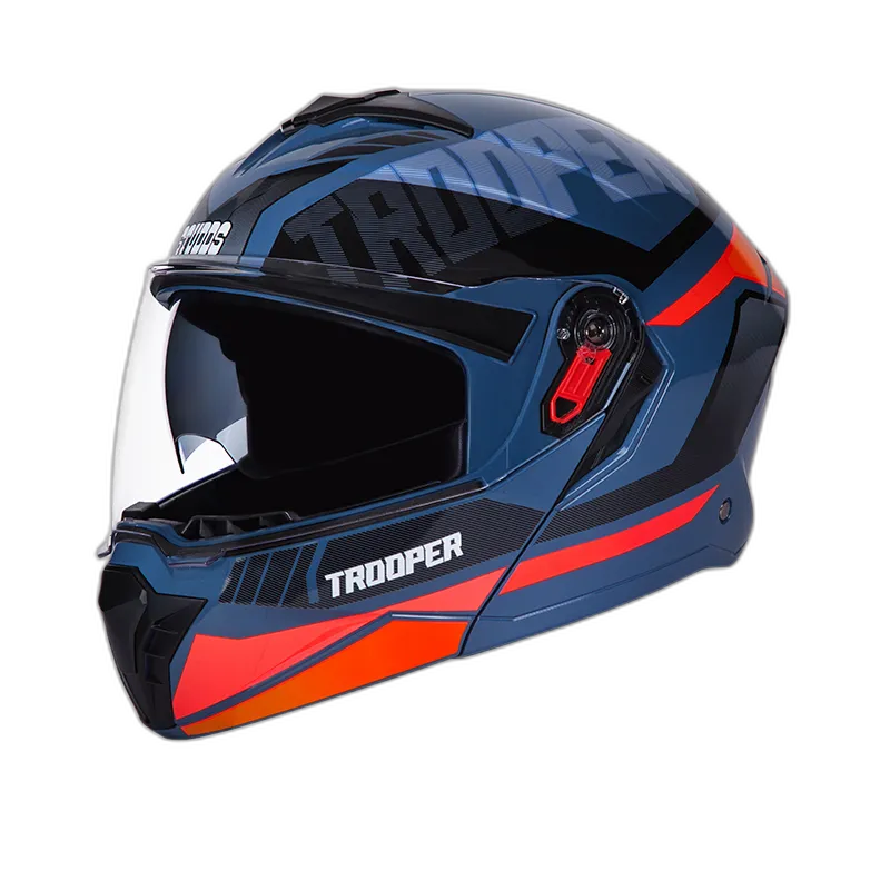 STUDDS Trooper D1 Blue N8 Flip Up Helmet