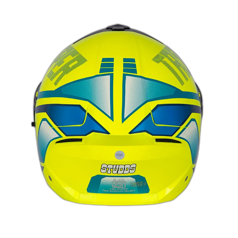 STUDDS Trooper D1 Yellow N3 Flip Up Helmet