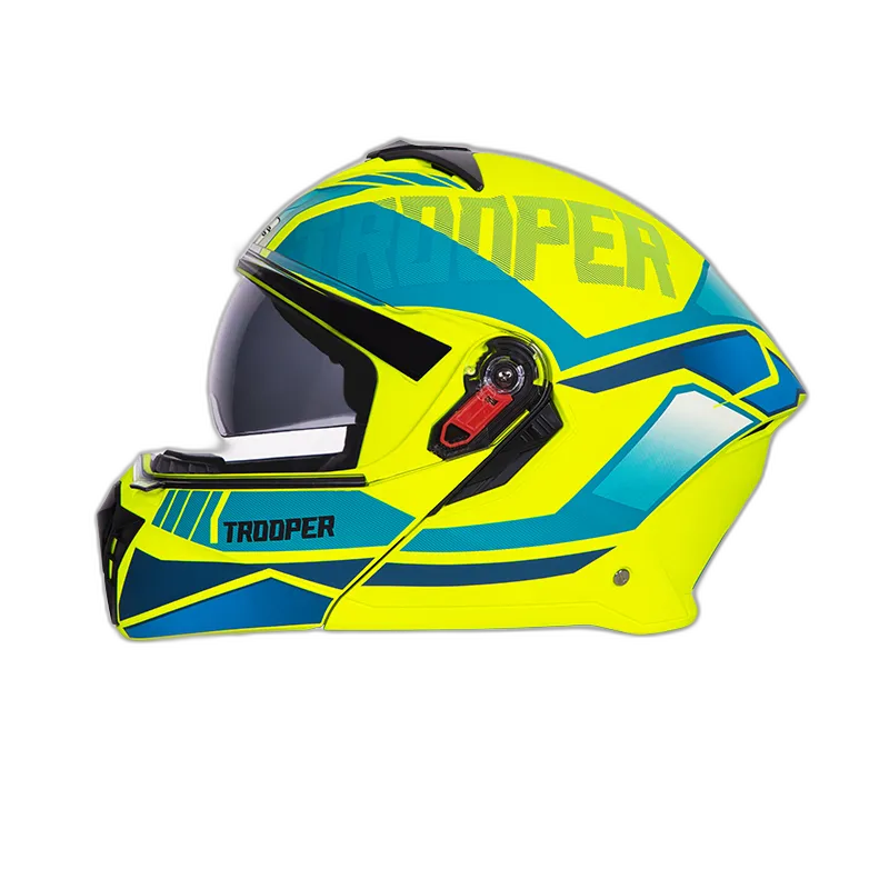 STUDDS Trooper D1 Yellow N3 Flip Up Helmet