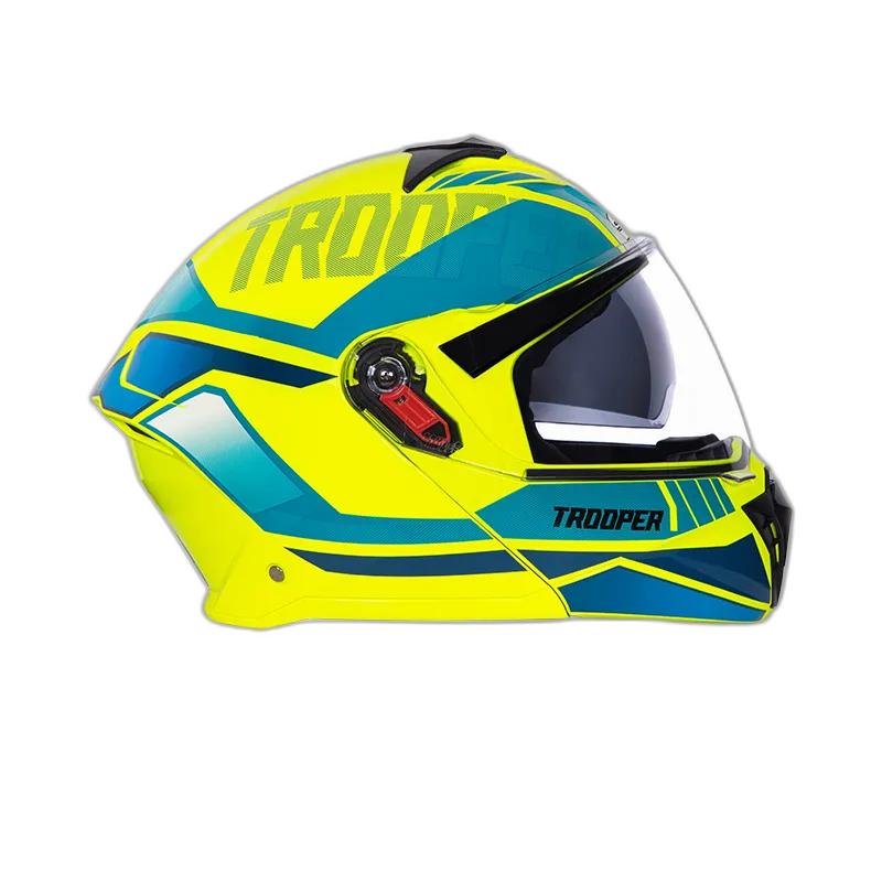 STUDDS Trooper D1 Yellow N3 Flip Up Helmet