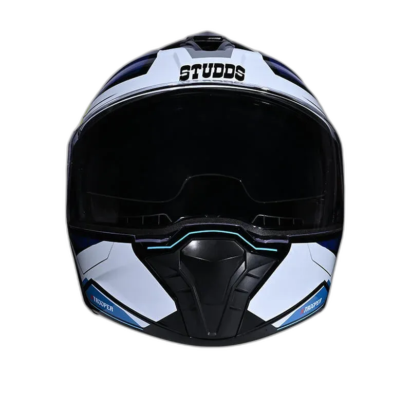 STUDDS Trooper D2 Black Blue N6 Flip Up Helmet