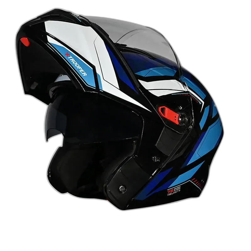 STUDDS Trooper D2 Black Blue N6 Flip Up Helmet