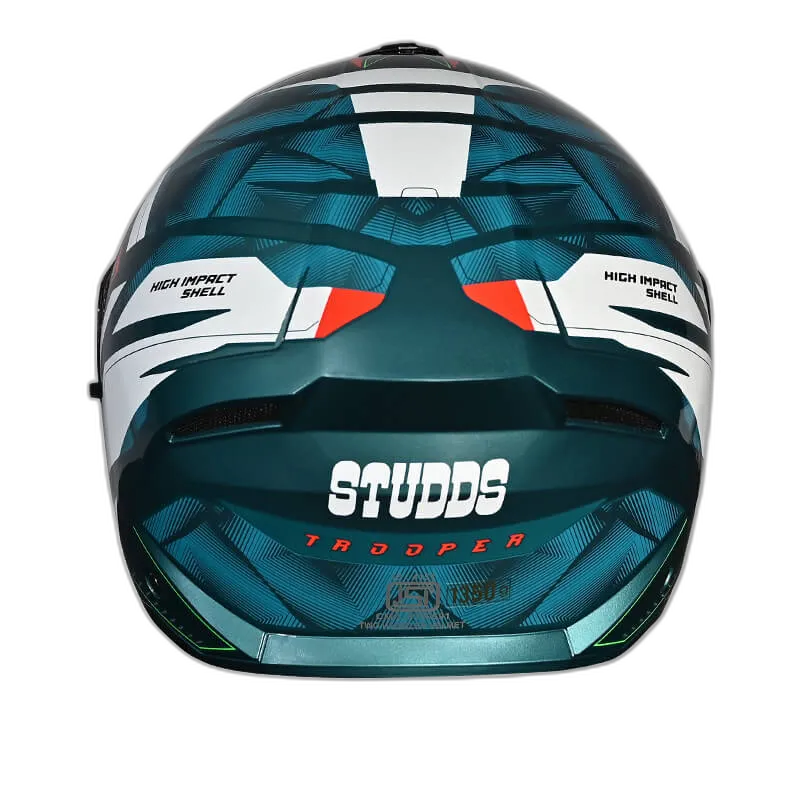 STUDDS Trooper D2 Blue N2 Flip Up Helmet