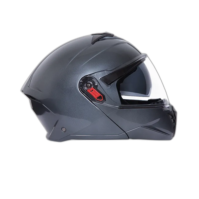 STUDDS Trooper Gun Grey Fu Flip Up Helmet
