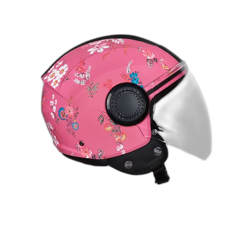 STUDDS Urban Super D2 Pink Flwr Half Face Helmet