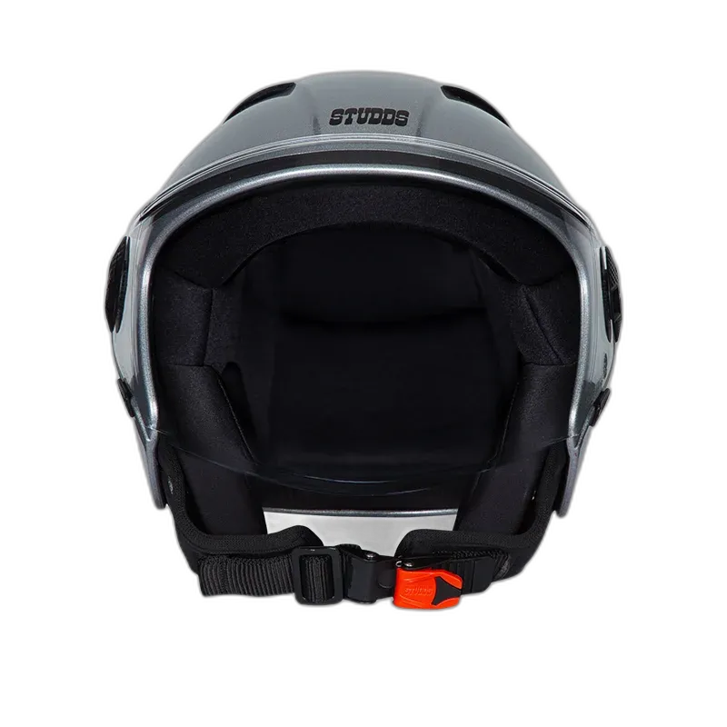STUDDS Vogue Eco Grey Half Face Helmet