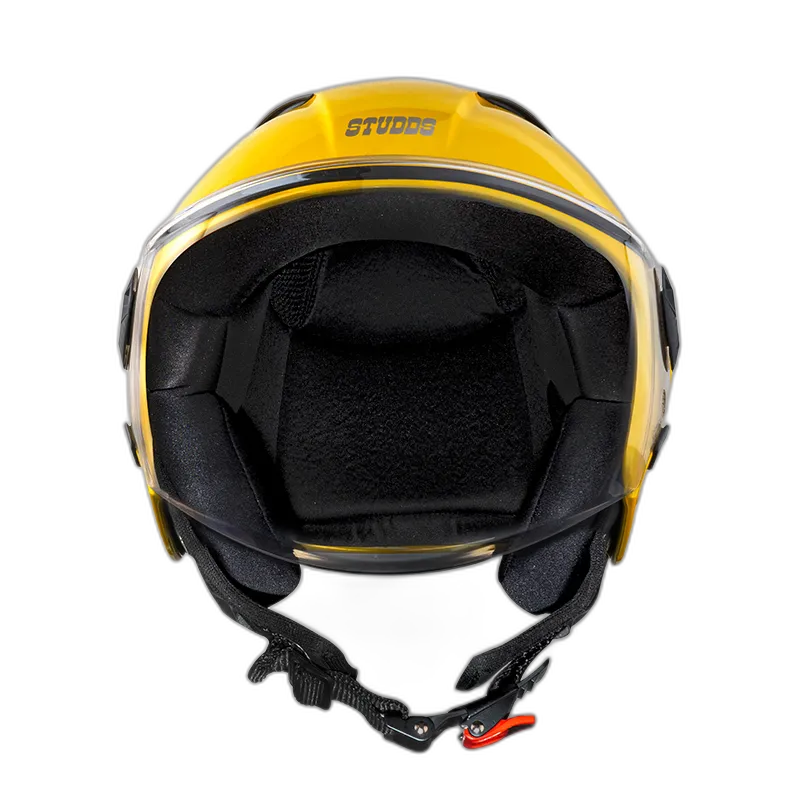 STUDDS Vogue Mustard Half Face Helmet