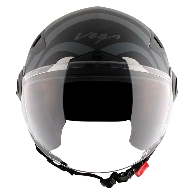 VEGA Blaze Dx Bz1 Dull Black Grey Half Face Helmet