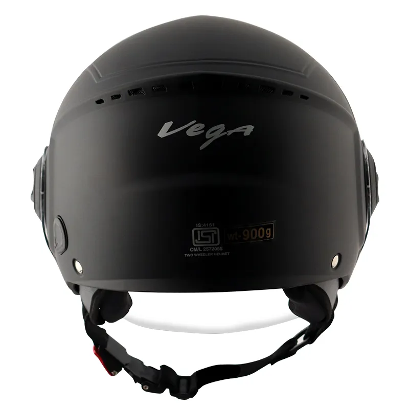 VEGA Blaze Dx Dull Black Half Face Helmet