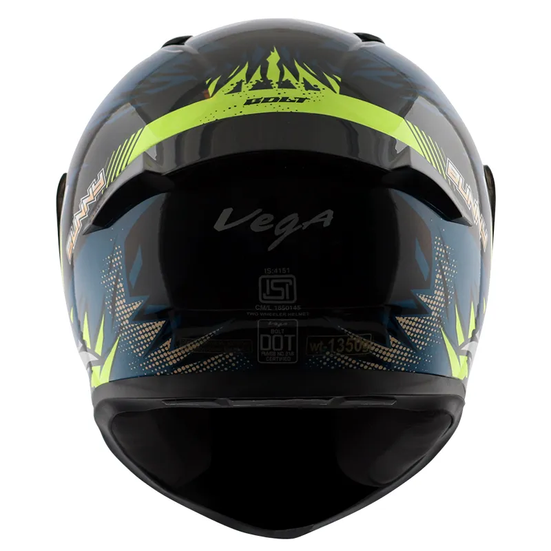 VEGA Bolt Bunny Black Blue Full Face Helmet