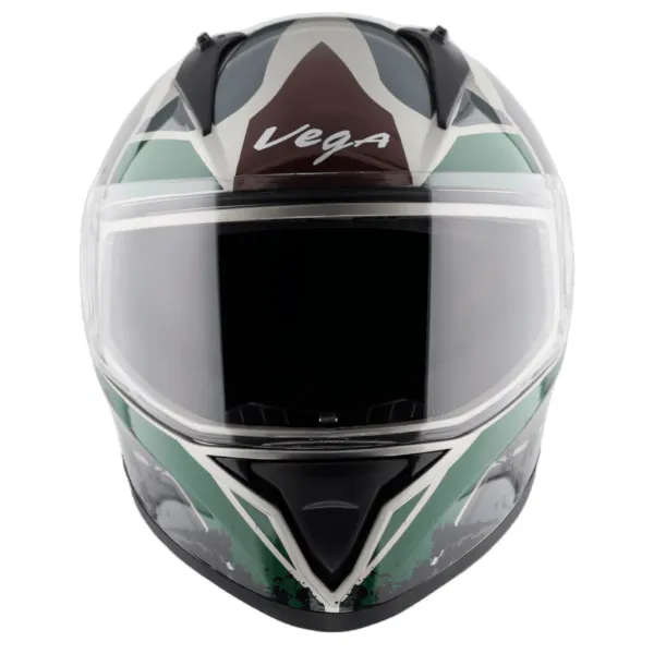 VEGA Bolt Dx Army Mud Battle Green Full Face Helmet