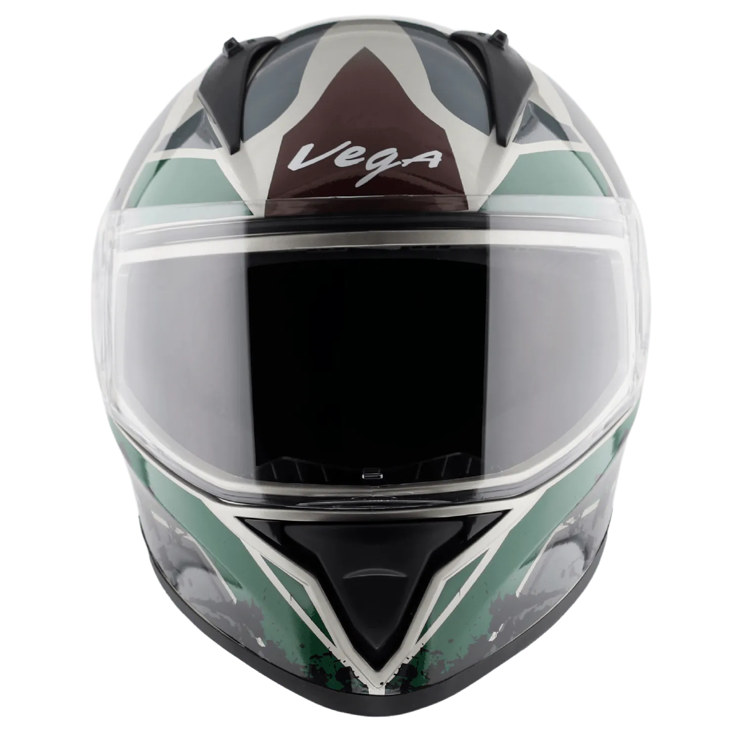 VEGA Bolt Dx Dull Battle Green Full Face Helmet