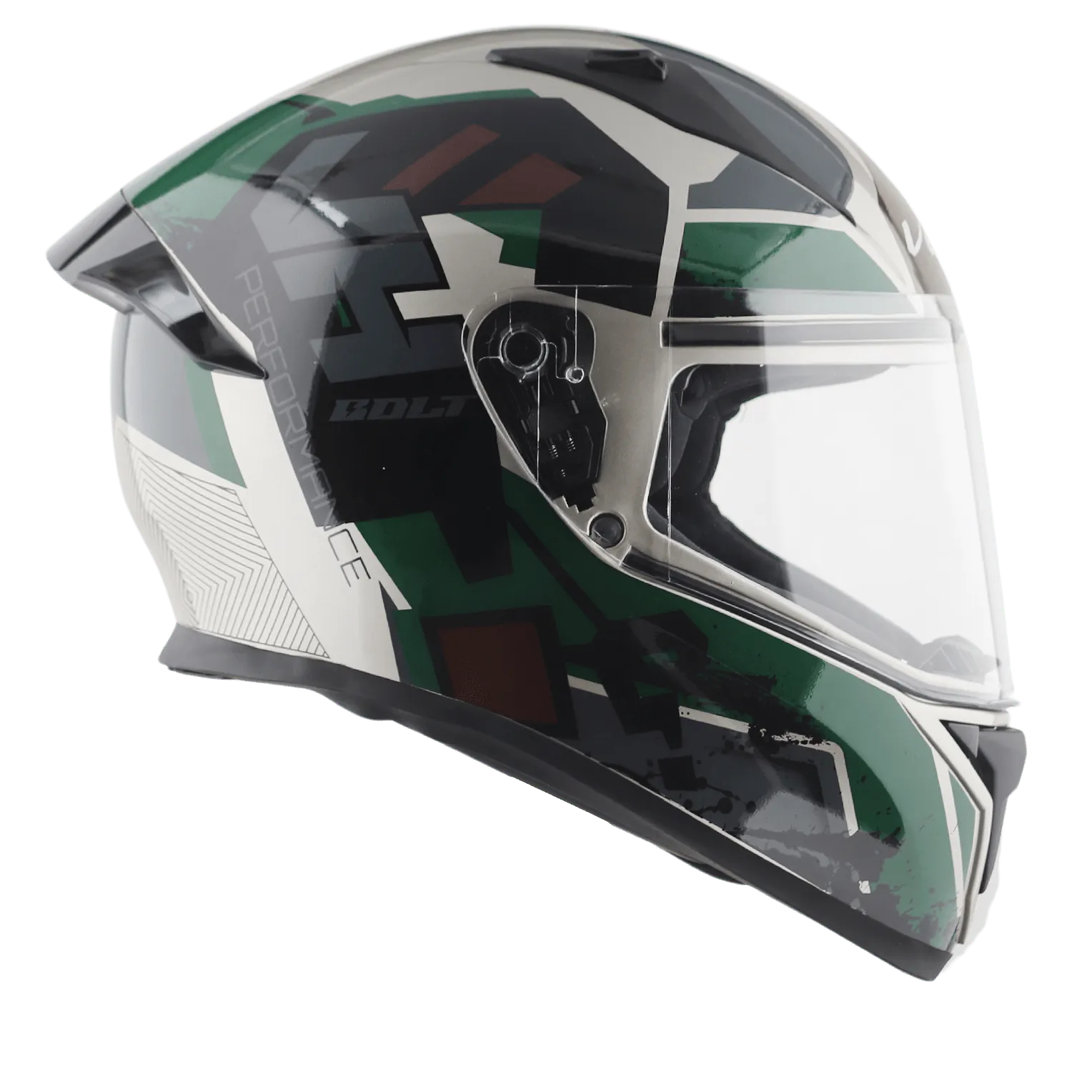 VEGA Bolt Dx Dull Battle Green Full Face Helmet