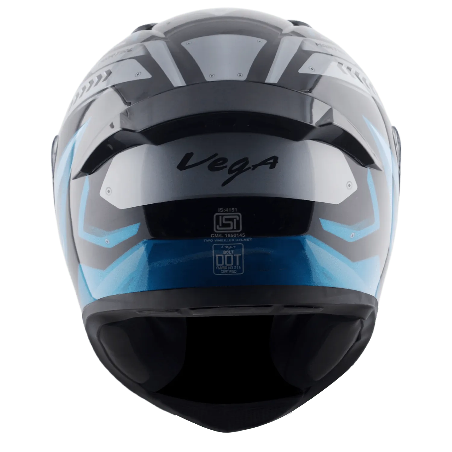 VEGA Bolt Dx Martial Black M Blue Full Face Helmet