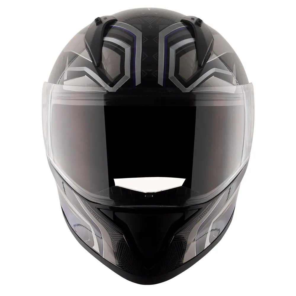 VEGA Bolt Dx Marvel Black Panther Silver Full Face Helmet