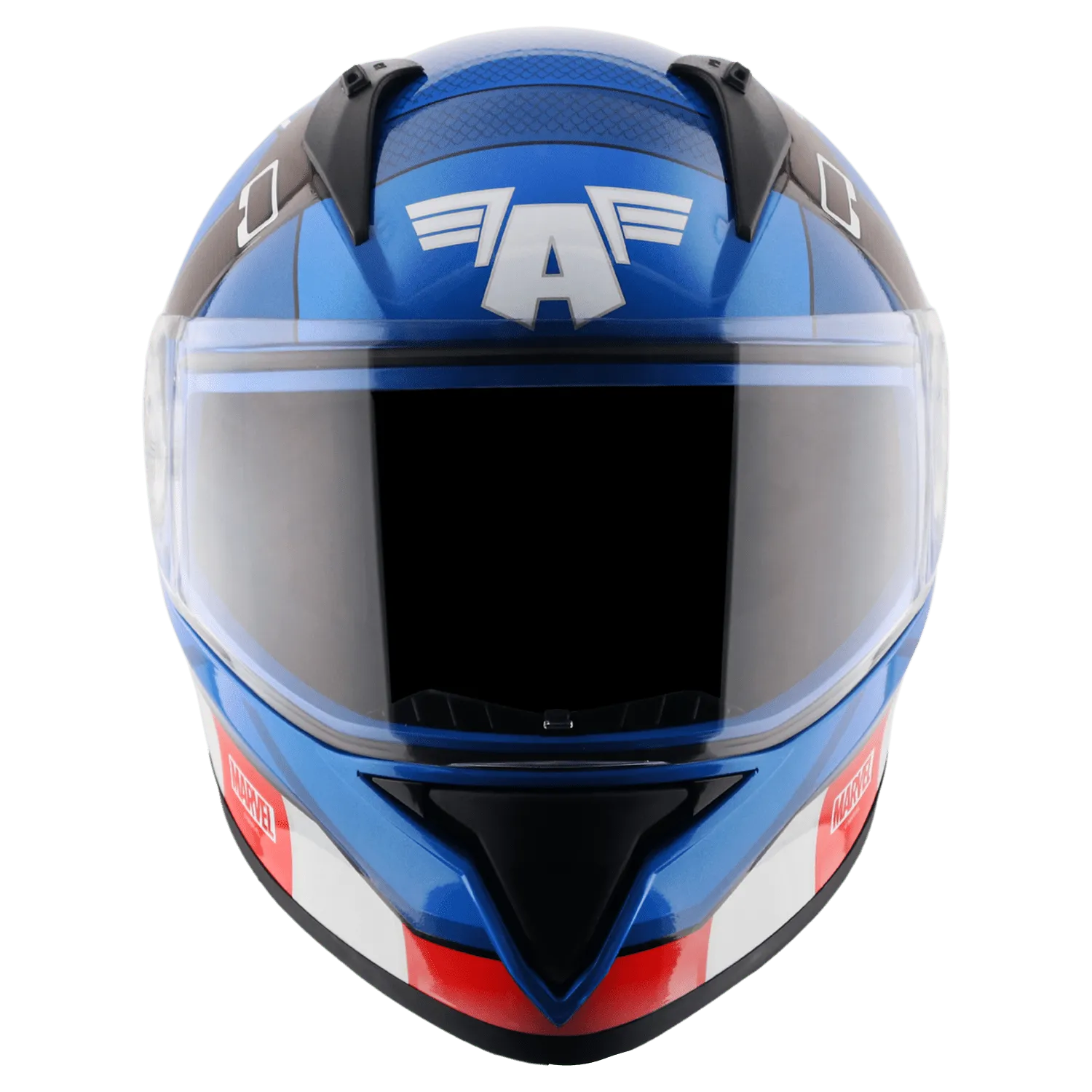VEGA Bolt Marvel Captain America Dull Blue Red White Full Face Helmet