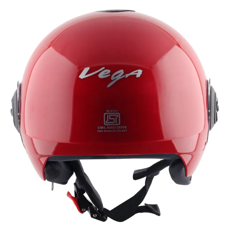 VEGA Chap Dx Sold Red Half Face Helmet