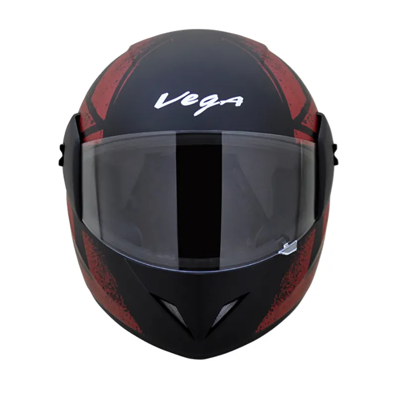 VEGA Cliff Adventure Dull Black Red Full Face Helmet