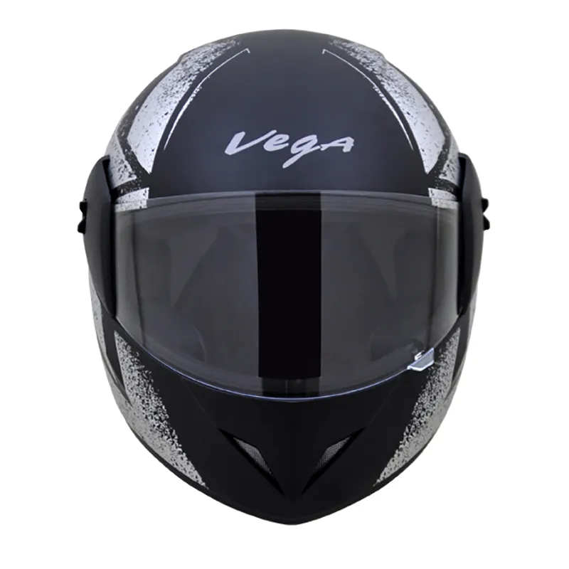 VEGA Cliff Adventure Dull Black Silver Full Face Helmet