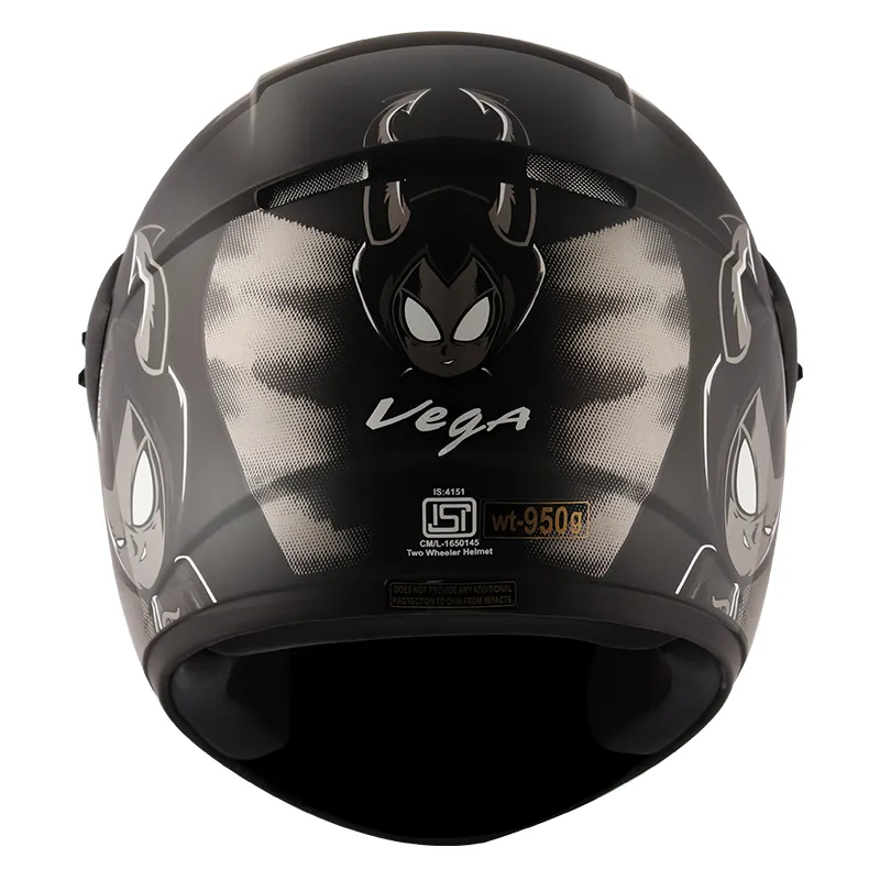 VEGA Cliff Devil Black Grey Full Face Helmet