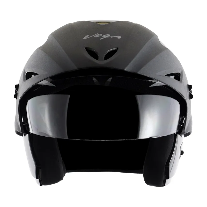 VEGA Cruiser Black Half Face Helmet