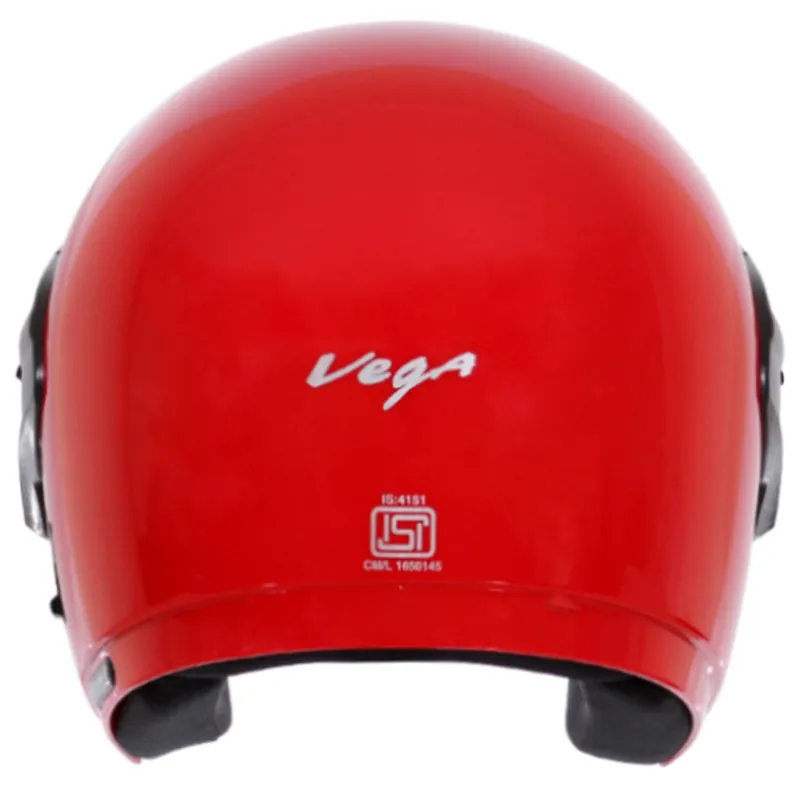 VEGA Cruiser Red Half Face Helmet