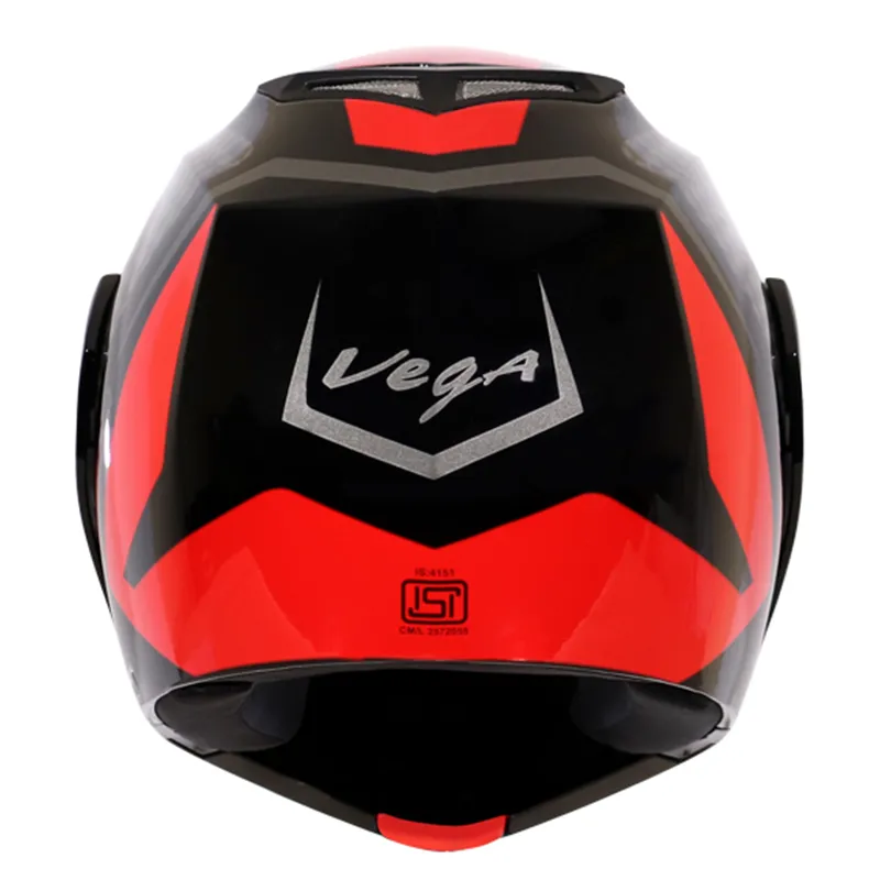 VEGA Crux Dx Checks Black Red Full Face Helmet