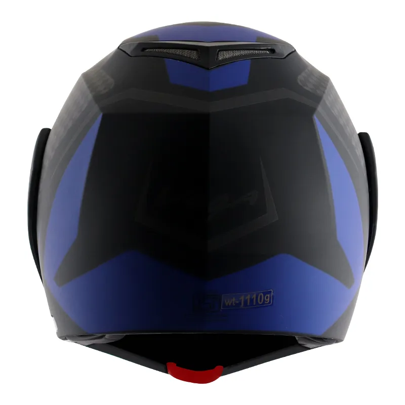 VEGA Crux Dx Checks Dull Black Blue Full Face Helmet