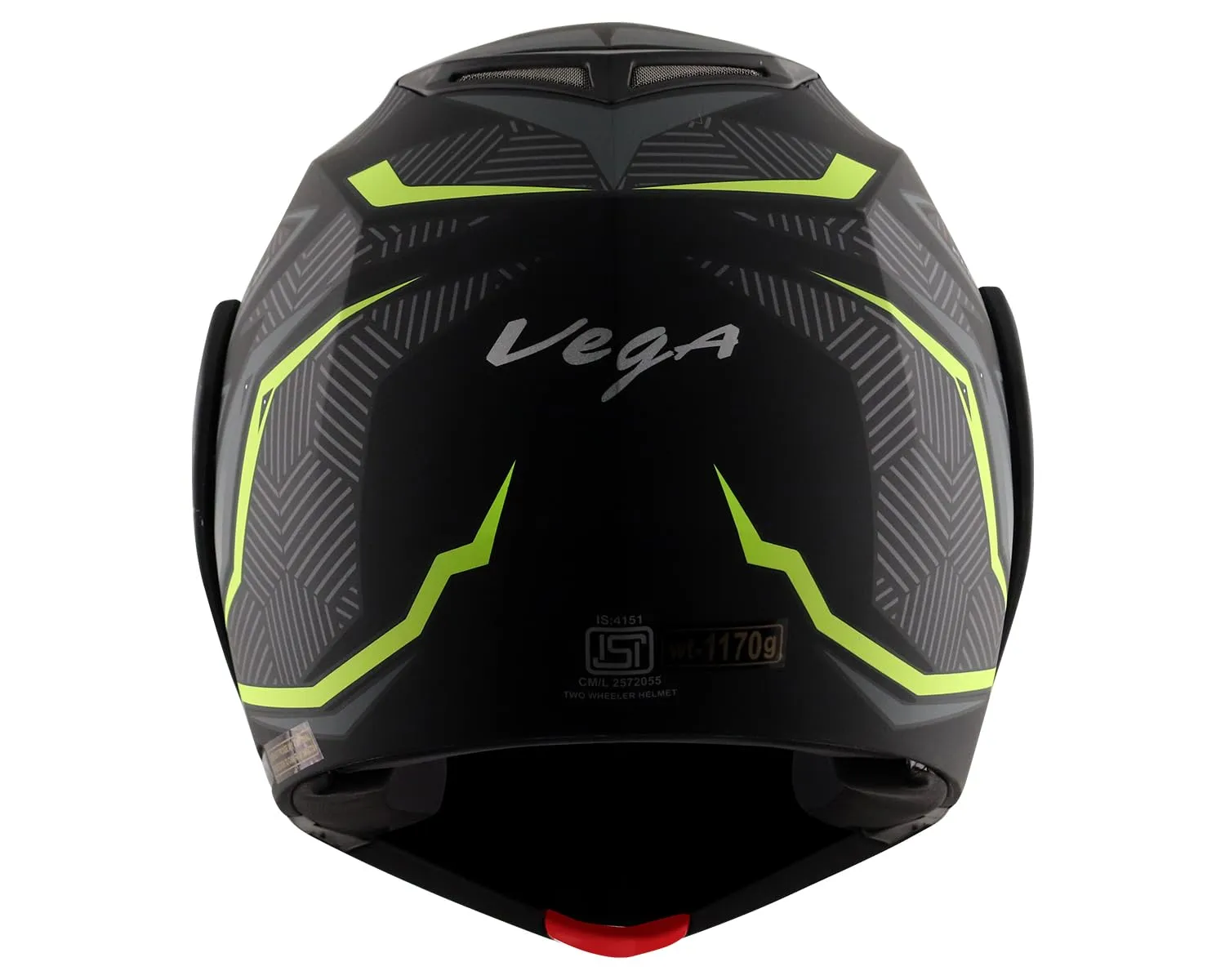 VEGA Crux Dx Energy Dull Black Neon Green Flip Up Helmet