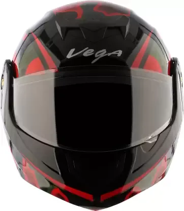 VEGA Crux Dx Fighter Black Red Flip Up Helmet