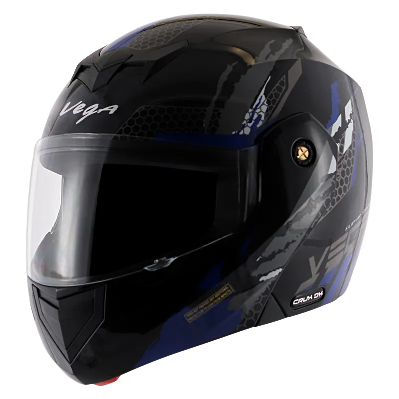 VEGA Crux Dx Flex Black Blue Full Face Helmet