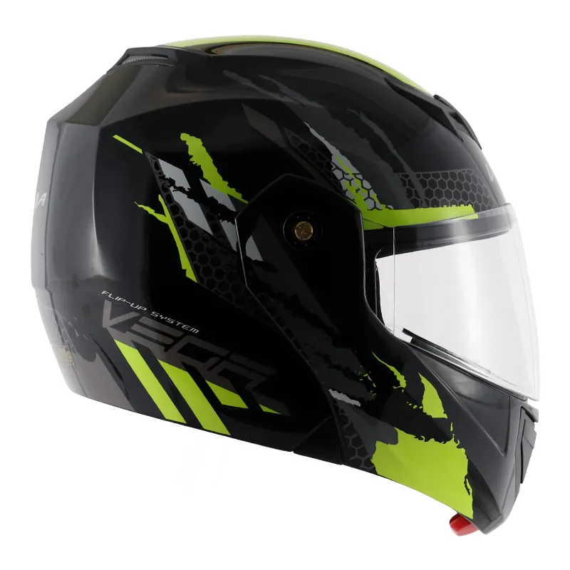 VEGA Crux Dx Flex Black Neon Yellow Full Face Helmet