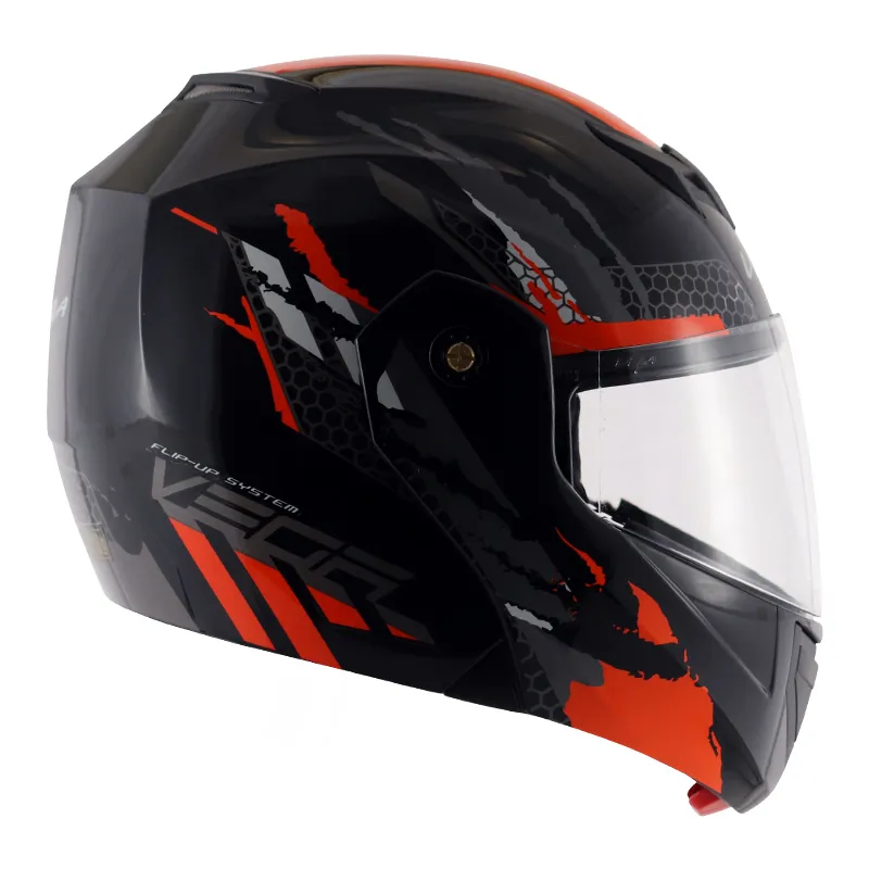 VEGA Crux Dx Flex Black Orange Full Face Helmet